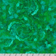 Load image into Gallery viewer, Robert Kaufman - The Gem Collector - Geode Facets Emerald - 1/2 YARD CUT
