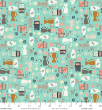 Load image into Gallery viewer, Cotton + Steel - Kitty Kats - These are a Few of My Favorite Things - 1/2 YARD CUT
