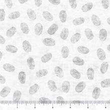Load image into Gallery viewer, QT Fabrics - True Detective - Fingerprints White - 1/2 YARD CUT
