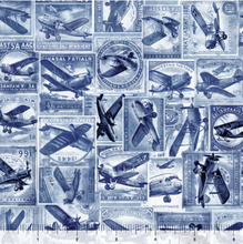 Load image into Gallery viewer, End of Bolt - Flying High - Airplane Collage - 1 yd 15"
