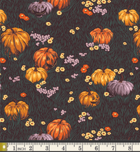 Load image into Gallery viewer, Art Gallery - Ghostly &amp; Haunted - Moonlight Pumpkins - 1/2 YARD CUT
