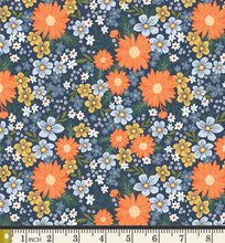 Load image into Gallery viewer, Art Gallery Fabrics - Happy Camper - Retro Blooms - 1/2 YARD CUT
