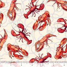 Load image into Gallery viewer, QT Fabrics - This &amp; That VIII - Lobsters - 1/2 YARD CUT
