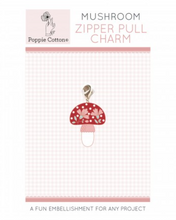 Load image into Gallery viewer, Poppy Cotton Zipper Pull Charm - Mushroom
