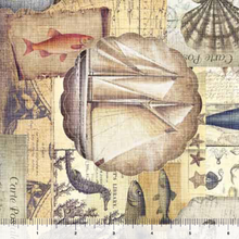 Load image into Gallery viewer, QT Fabrics - Siren's Call - Nautical Patchwork - 1/2 YARD CUT
