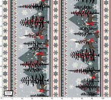 Load image into Gallery viewer, Michael Miller - Oh Deer! Winter is Here - Forest Friends Stripe - 1/2 YARD CUT
