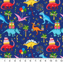 Load image into Gallery viewer, Fabric Traditions - Dino Birthday Party - 1/2 YARD CUT
