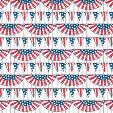 Load image into Gallery viewer, Freespirit - Happy Birthday, America - Americas Birthday Bunting - 1/2 YARD CUT
