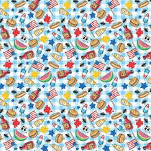 Load image into Gallery viewer, Freespirit - Happy Birthday, America - Americas Birthday Cookout - 1/2 YARD CUT
