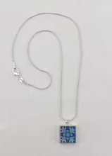 Load image into Gallery viewer, Quilt Design Jewelry Necklace - Patience Blue
