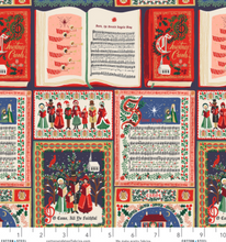 Load image into Gallery viewer, Cotton + Steel - Holiday Classics - Christmas Carols - Red - 1/2 YARD CUT
