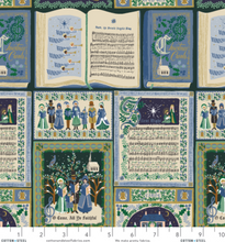 Load image into Gallery viewer, Cotton + Steel - Holiday Classics - Christmas Carols - Navy - 1/2 YARD CUT

