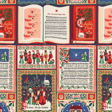 Load image into Gallery viewer, Cotton + Steel - Holiday Classics - Christmas Carols - Red - 1/2 YARD CUT
