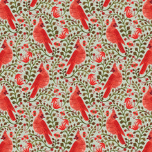 Load image into Gallery viewer, Cotton + Steel - Holiday Classics - Cardinals - Metallic - 1/2 YARD CUT
