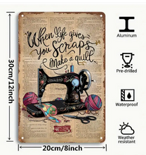 Load image into Gallery viewer, Life Gives You Scraps Metal Sign

