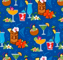 Load image into Gallery viewer, Robert Kaufman - Tiki Bar - Tropical Drinks - 1/2 YARD CUT
