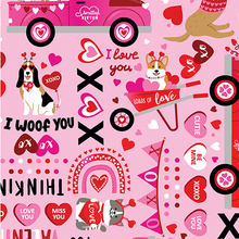 Load image into Gallery viewer, Benartex - Love You Fur-Ever - XOXO Words Pink - 1/2 YARD CUT
