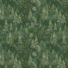 Load image into Gallery viewer, Clothworks - Joyful Winter - Digital Forest - Dark Green - 1/2 YARD CUT
