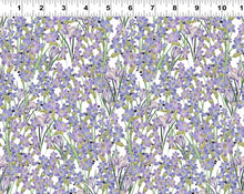 Load image into Gallery viewer, Clothworks - Spring Garden - Purple Floral - 1/2 YARD CUT
