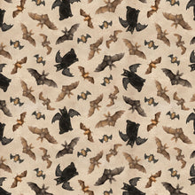 Load image into Gallery viewer, Clothworks - Gothic Halloween - Bats &amp; Cats - 1/2 YARD CUT
