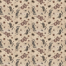 Load image into Gallery viewer, Clothworks - Gothic Halloween - Snakes &amp; Bugs - 1/2 YARD CUT
