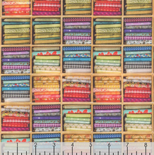 Load image into Gallery viewer, Clothworks - Secret Life of Squirrels - Fabric Shelves - 1/2 YARD CUT
