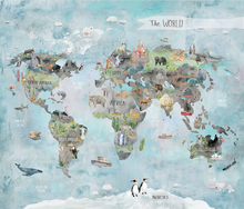 Load image into Gallery viewer, Clothworks - Our World - Digital World Map Panel

