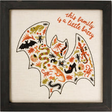 Load image into Gallery viewer, This Family is a Little Batty Stitchery Wall Decor
