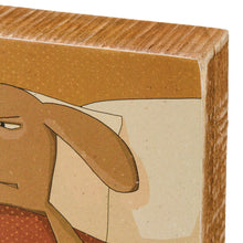 Load image into Gallery viewer, Brushing People Hair Off My Bed - Dog Block Sign
