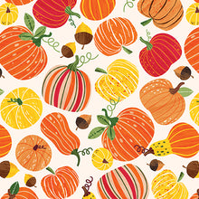 Load image into Gallery viewer, Kanvas - Hayrides &amp; Happiness - Pumpkin Patch Cream - 1/2 YARD CUT

