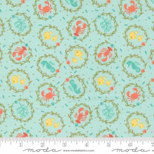 Load image into Gallery viewer, Moda Fabrics - The Sea and Me - Charmed Sea Life Seafoam - 1/2 YARD CUT
