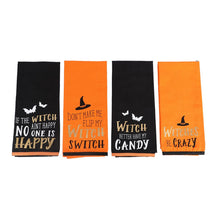Load image into Gallery viewer, Halloween Witchy Sayings Dish Towel
