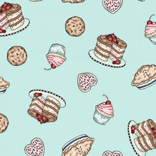 Load image into Gallery viewer, Maywood Studio - Happiness is Homemade - Pastry Toss Turquoise- 1/2 YARD CUT
