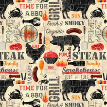 Load image into Gallery viewer, Timeless Treasures - King of the Grill Main - 1/2 YARD CUT
