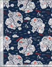 Load image into Gallery viewer, Timeless Treasures - Danger Pirate Islands - 1/2 YARD CUT
