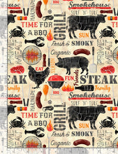 Load image into Gallery viewer, Timeless Treasures - King of the Grill Main - 1/2 YARD CUT
