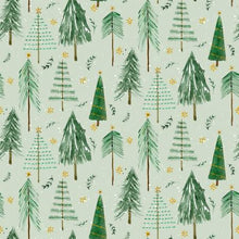 Load image into Gallery viewer, P&amp;B Textiles - Gnomes Home Tree Farm - Green Trees - 1/2 YARD CUT
