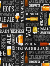 Load image into Gallery viewer, Timeless Treasures - Grab Me a Beer Words - 1/2 YARD CUT
