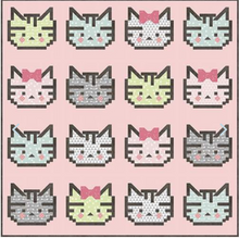 Load image into Gallery viewer, Patchwork Kitty Quilt Pattern - Dreaming of the Sea Fabrics
