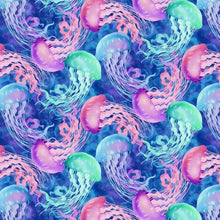 Load image into Gallery viewer, Studio E - Royal Jelly Fish - 1/2 YARD CUT
