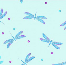 Load image into Gallery viewer, Michael Miller - Dragonfly Chic - Aqua - 1/2 YARD CUT
