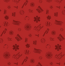 Load image into Gallery viewer, Riley Blake - First Responders - Red Tossed  - 1/2 YARD CUT
