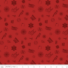 Load image into Gallery viewer, Riley Blake - First Responders - Red Tossed  - 1/2 YARD CUT
