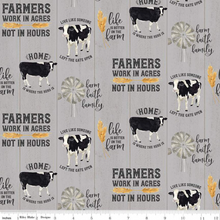 Load image into Gallery viewer, Riley Blake - Homestead Life - Main Gray - 1/2 YARD CUT
