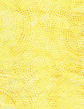 Load image into Gallery viewer, Timeless Treasures - Tonga Batik Dotty Spiral Canary - 1/2 YARD CUT
