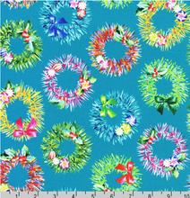 Load image into Gallery viewer, Robert Kaufman - Wishwell Glow - Wreaths Teal - 1/2 YARD CUT
