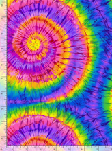 Load image into Gallery viewer, Timeless Treasures - Tie-Dye Rainbow Swirl - 1/2 YARD CUT
