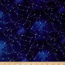 Load image into Gallery viewer, Elizabeth's Studio - In Space - Constellations Royal - 1/2 YARD CUT - Dreaming of the Sea Fabrics
