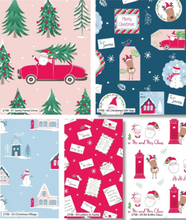 Load image into Gallery viewer, Craft Cotton Company - Christmas Post - Mr. &amp; Mrs. Claus - 1/2 YARD CUT
