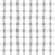 Load image into Gallery viewer, Michael Miller - To the Moon &amp; Back - Sweet Plaid Grey - 1/2 YARD CUT
